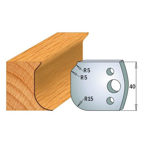 Suojaterä/lasturajoitin UNI 38x4  Nr 060,  1 pari,