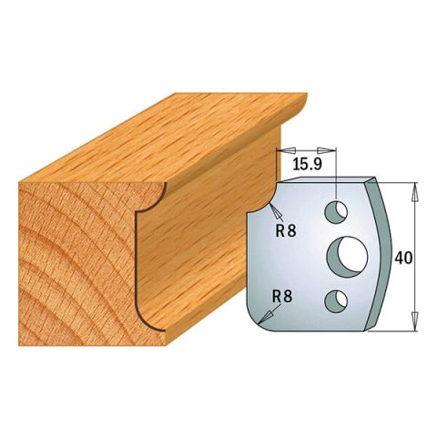 Suojaterä/lasturajoitin UNI 38x4  Nr 174,  1 pari,