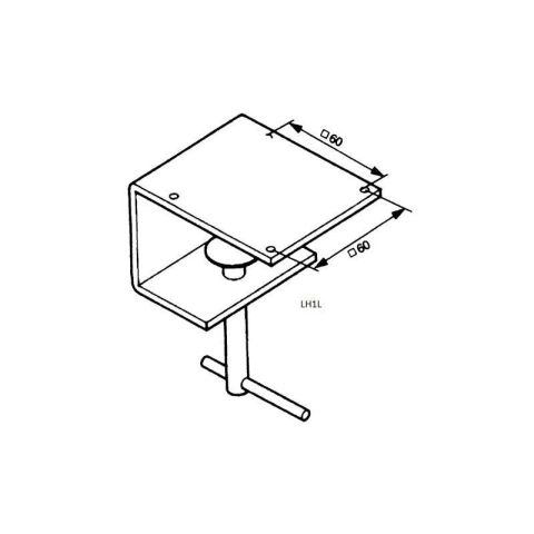 C-kiinnitin työvaloille C-C = 45x45 mm