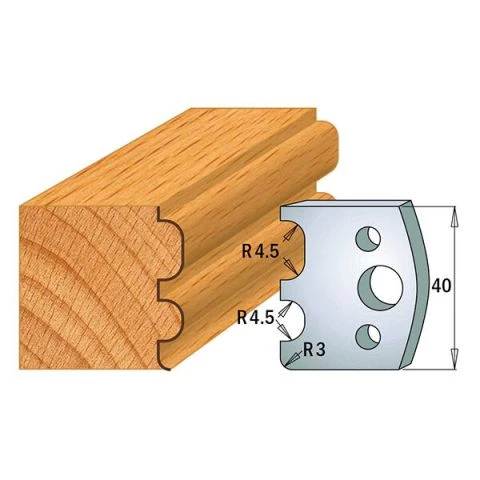 Suojaterä/lasturajoitin UNI 38x4  Nr 007,  1 pari,