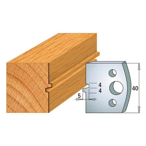 Suojaterä/lasturajoitin UNI 38x4  Nr 074,  1 pari,