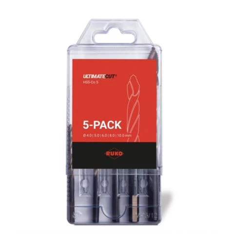 Poranteräsarja 4-10 mm Flowstep 5 kpl HSS-E, Co5