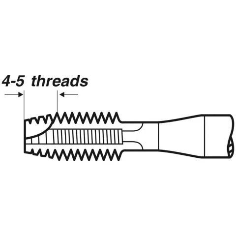 Konekierretappi, Vasen, Muoto B, DIN 371, Metrinen